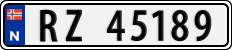 License plate of Norway, Cars