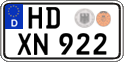 German license plate, Regular plates
