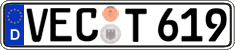 German license plate, Regular plates