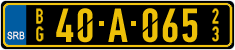 License plate of Serbia, Diplomatic