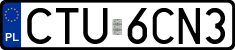 License plates of Poland, Regular car plates