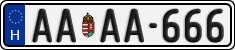 license plates of Hungary, Regular plates (2022)