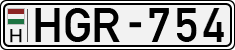 license plates of Hungary, Cars (1990)