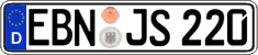 German license plate, Regular plates