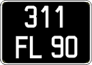 French license plate, FNI
