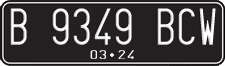 License plate of Indonesia, Regular plates
