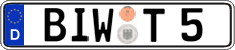 German license plate, Regular plates