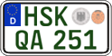 German license plate, Regular plates