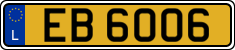 License plate of Luxembourg, 2003 year system