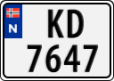 License plate of Norway, Trailers, motorcycles, special vehicles
