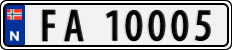 License plate of Norway, Cars