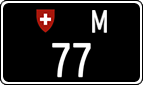 License plate of Switzerland, Military (black)