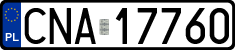 License plates of Poland, Regular car plates