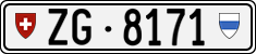 License plate of Switzerland, Cars
