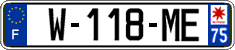 French license plate, SIV (garage)