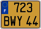 French license plate, FNI