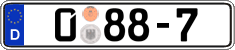German license plate, Diplomatic