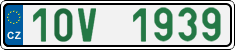 License plate of the Czech Republic, Oldtimers (2001)