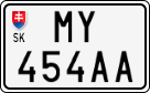 License plate of Slovakia, Motorcycles