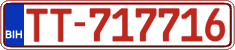 License plate of Bosnia and Herzegovina, Provisional