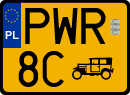 License plates of Poland, Oldtimers