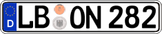 German license plate, Regular plates