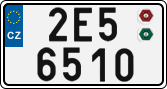 License plate of the Czech Republic, Cars (2001)