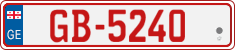 License plate of Georgia, Temporary