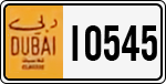 License plate of the UAE, Dubai, Oldtimers