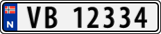 License plate of Norway, Cars