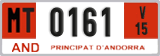 License plate of Andorra, Provisional (1234)