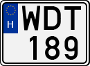 license plates of Hungary, Cars (1990)