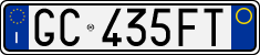 License plate of Italy, Cars (1994 year series)