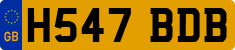 License plate of the United Kingdom, 1983 year system