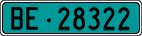 License plate of Switzerland, Agricultural vehicles (green)