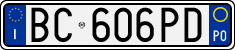 License plate of Italy, Cars (1994 year series)