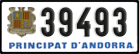 License plate of Andorra, Cars (1234(5))