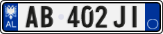 License plate of Albania, Cars (2011)