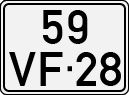License plate of Portugal, Regular plates