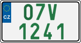 License plate of the Czech Republic, Oldtimers (2001)