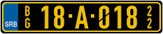 License plate of Serbia, Diplomatic