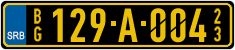 License plate of Serbia, Diplomatic