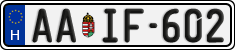 license plates of Hungary, Regular plates (2022)