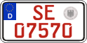German license plate, Red license plates