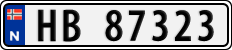 License plate of Norway, Cars