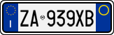 License plate of Italy, Cars (1994 year series)