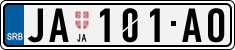 License plate of Serbia, Cars