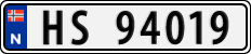 License plate of Norway, Cars