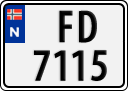 License plate of Norway, Trailers, motorcycles, special vehicles