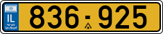 License plate of Israel, Regular plates